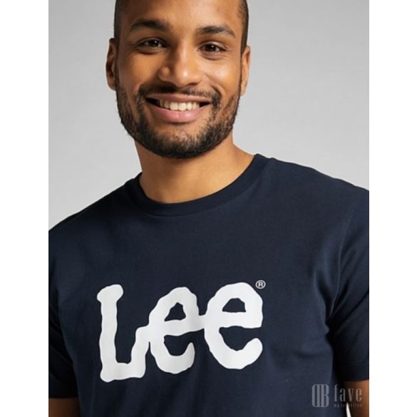 Lee ● Wobbly Logo Tee ● sötétkék rövid ujjú póló
