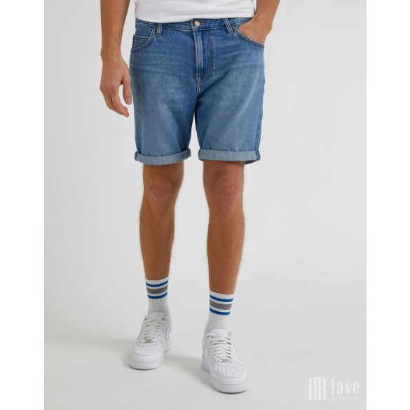 Lee ● Rider Short Slim ● világoskék koptatott farmersort