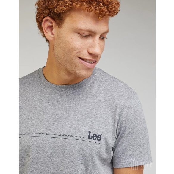 Lee ● Small Logo Tee ● világosszürke rövid ujjú póló