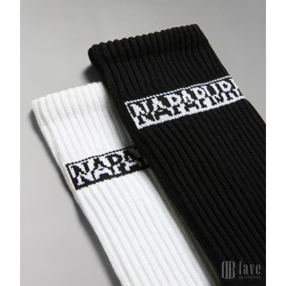 Napapijri ● F-Box Socks ● egy pár fehér és egy pár fekete zokni (2pár)