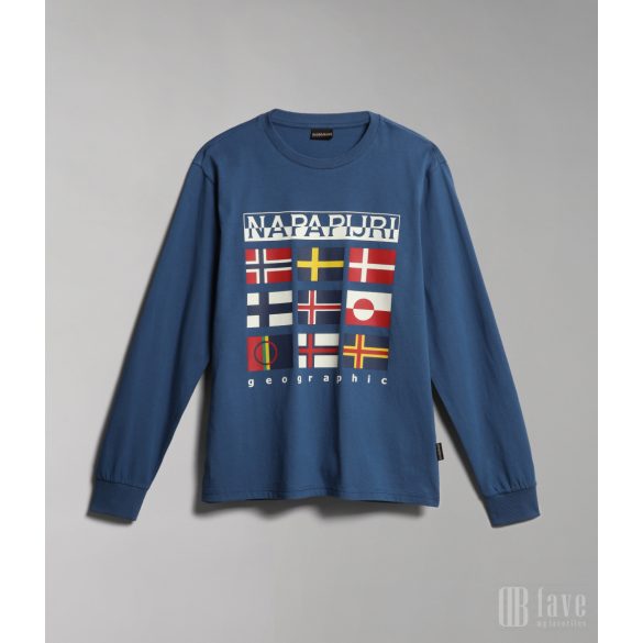 Napapijri ● S-Stodig ● középkék hosszú ujjú póló