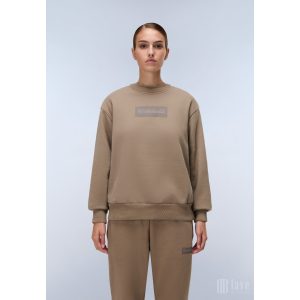 Napapijri ● B-Box Logo ● szürkésbarna környakas pulóver 