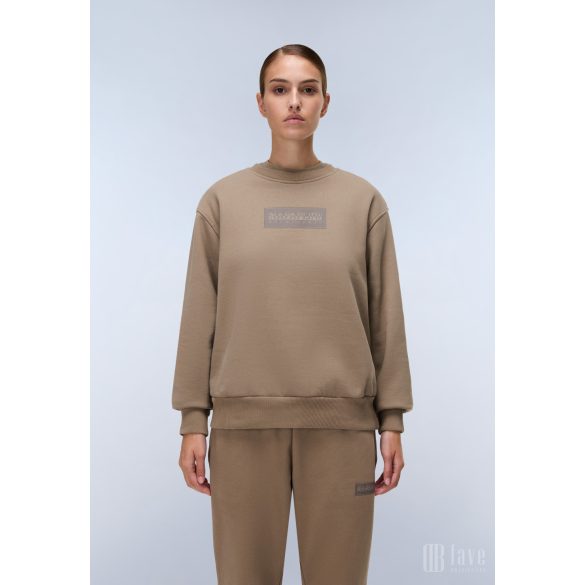 Napapijri ● B-Box Logo ● szürkésbarna környakas pulóver 