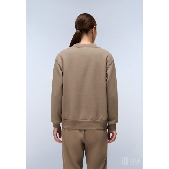 Napapijri ● B-Box Logo ● szürkésbarna környakas pulóver 