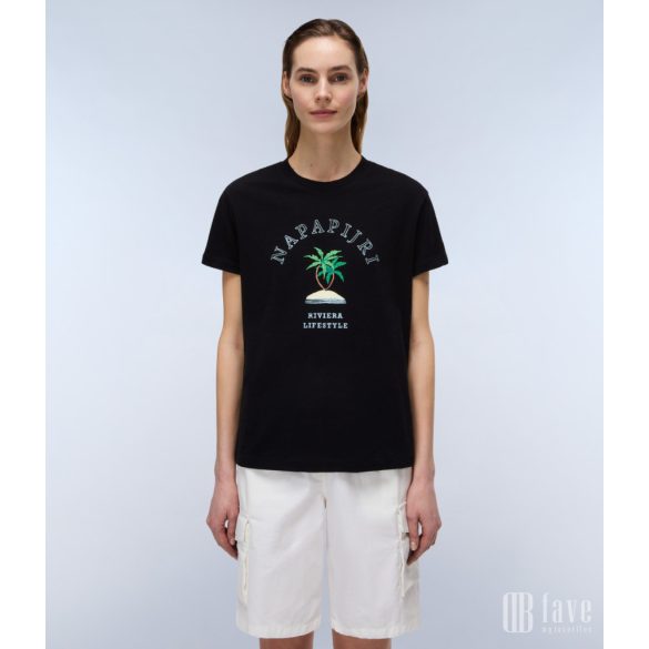 Napapijri ● S-Fete ● fekete mintás rövid ujjú póló