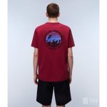 Napapijri ● S-Vignoni Back ● bordó mintás rövid ujjú póló