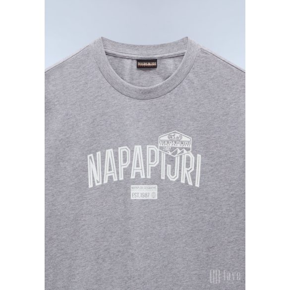 Napapijri ● S-Funes ● szürke melange feliratos rövid ujjú póló