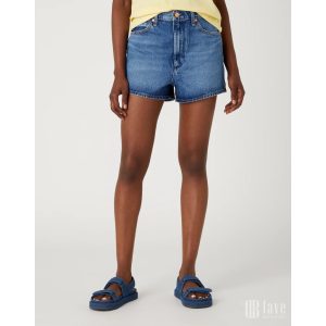 Wrangler ● Festival Short ● kék koptatott farmersort (high rise)