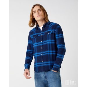 Wrangler ● LS Western Shirt ● kék kockás hosszú ujjú ing