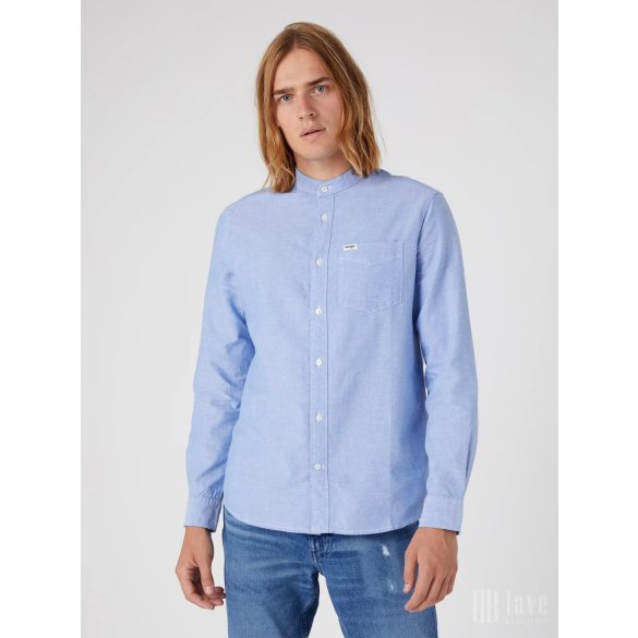 Wrangler ● One Pocket Shirt ● kék mandaringalléros hosszú ujjú ing 