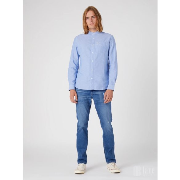 Wrangler ● One Pocket Shirt ● kék mandaringalléros hosszú ujjú ing 