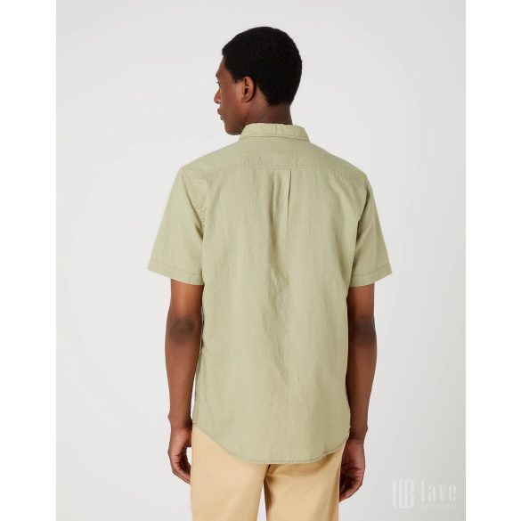 Wrangler ● SS 1PKT Shirt ● zöld rövid ujjú pamut ing