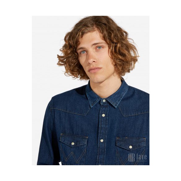 Wrangler ● 27MW Western Shirt ● indigókék hosszú ujjú farmering