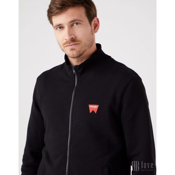 Wrangler ● Funnel Neck Zip ● fekete kardigán