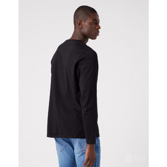 Wrangler ● LS Sign Off Tee ● fekete hosszú ujjú póló