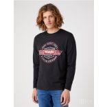 Wrangler ● LS Americana ● fekete feliratos hosszú ujjú póló