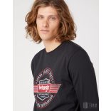 Wrangler ● LS Americana ● fekete feliratos hosszú ujjú póló