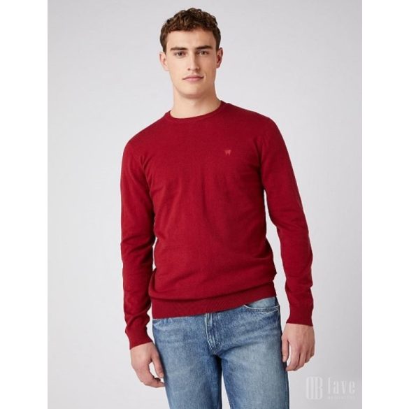 Wrangler ● Crewneck Knit ● piros kötött pulóver