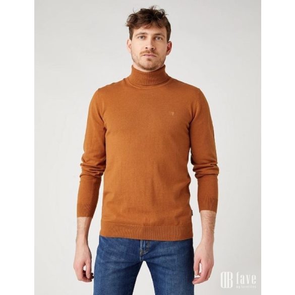 Wrangler ● Roll Neck Knit ● barna kötött garbónyakú pulóver