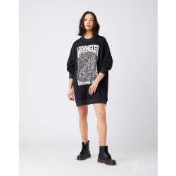   Wrangler ● Sweat Dress ● fekete oversize pulóver fazonú ruha 